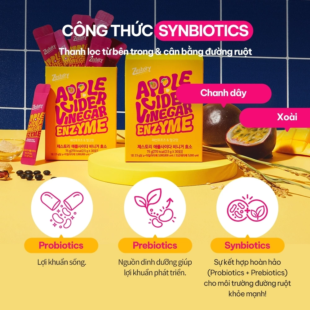 [VN]Zestory Detox Enzyme with Apple Cider Vinegar 30 Sachets