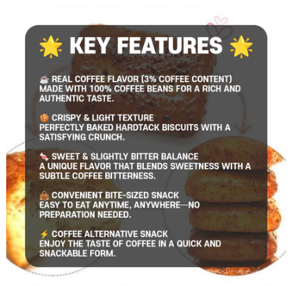 [MY/PH]Hardtack Biscuits Coffee Flavor (200g x 2pack)