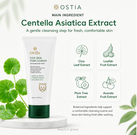 [PH] OSTIA Cica Skin Foam Cleanser 150ml