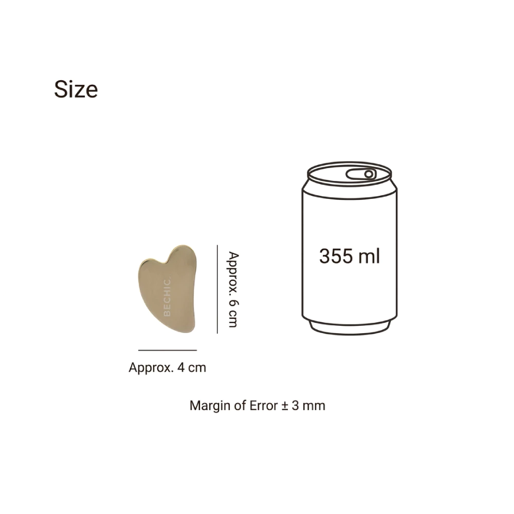 [MY]BECHIC Heart Stainless Steel Makeup Foundation Spatula with Portable Pocket Pouch Base Makeup Tool